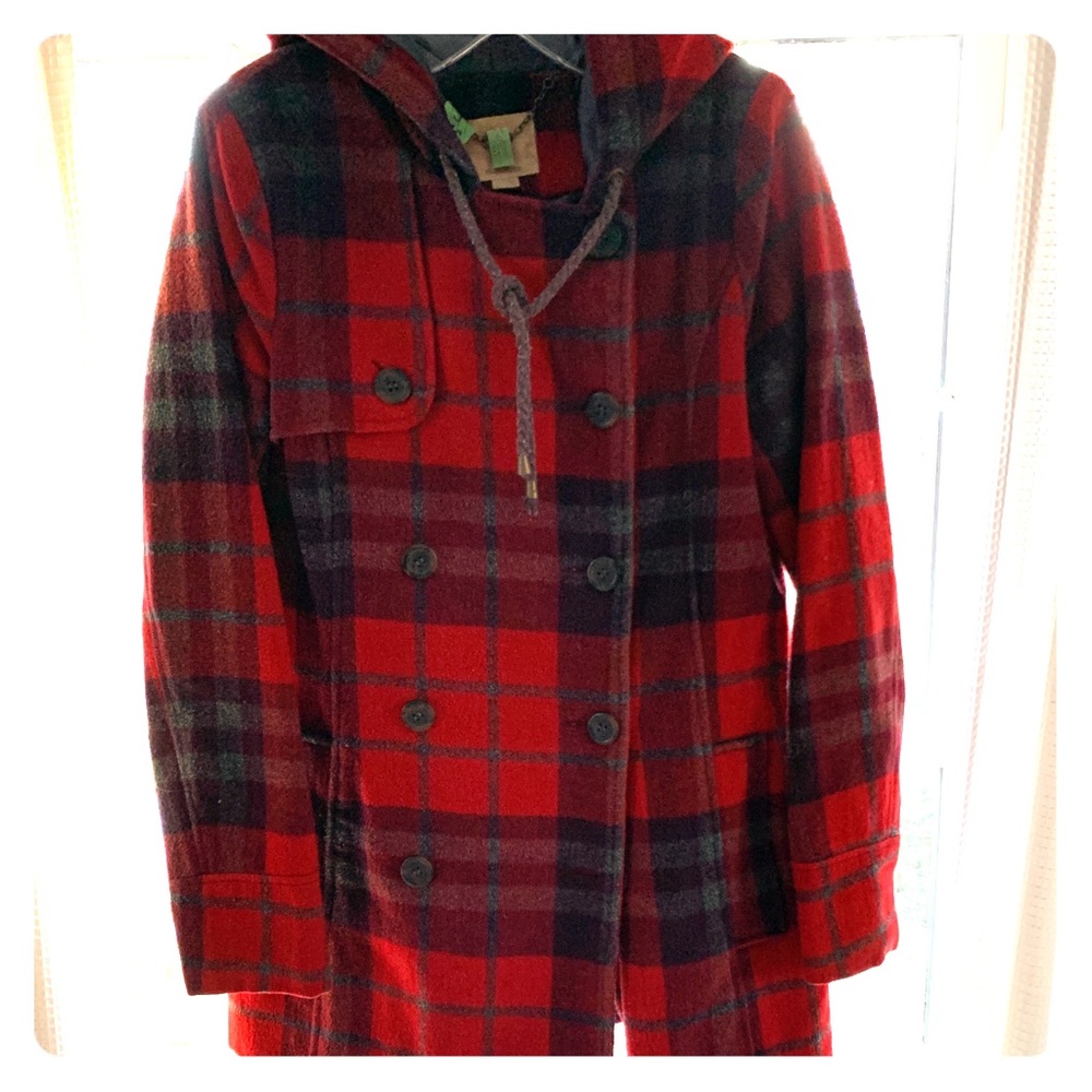 Wool Quicksilver Red Plaid Jacket